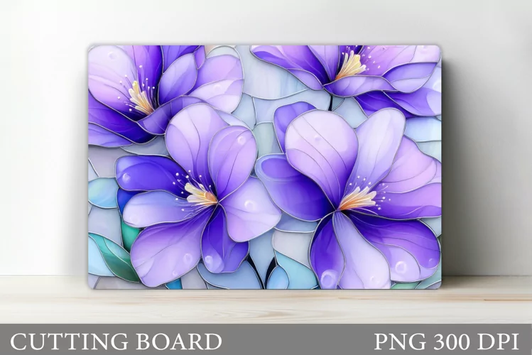 Flowers Cutting Board. Floral Cutting Board Sublimation