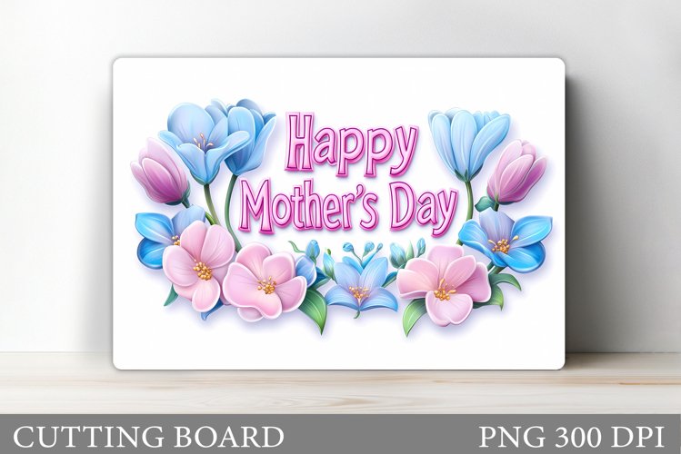 Mother's Day Cutting Board. Flowers Kitchen Cutting Board example image 1