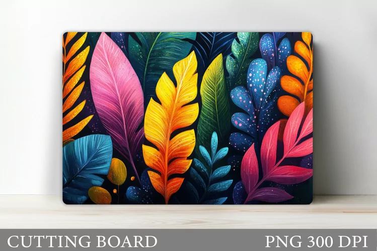 Tropical Leaves Cutting Board. Tropical Cutting Board