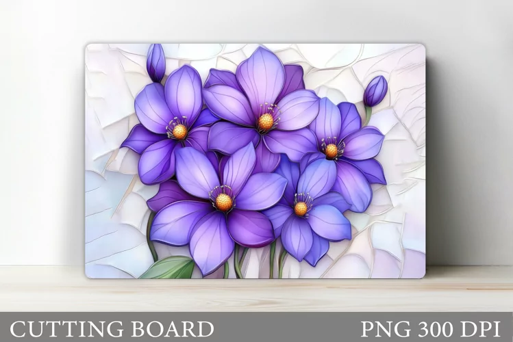 Flowers Cutting Board. Floral Cutting Board Design