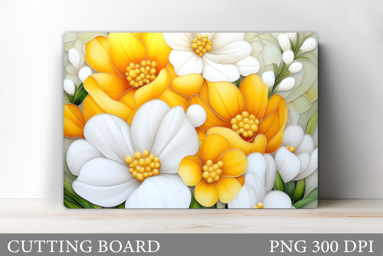 Flowers Cutting Board. Floral Cutting Board Sublimation