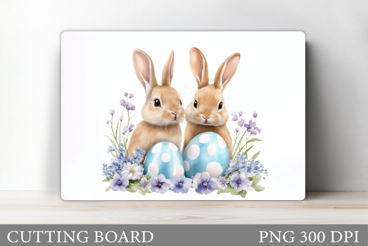 Easter Bunny Cutting Board. Easter Cutting Board Design example image 1