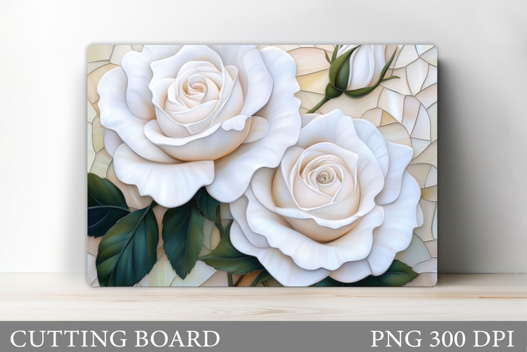 Roses Cutting Board. Flowers Cutting Board Sublimation example image 1