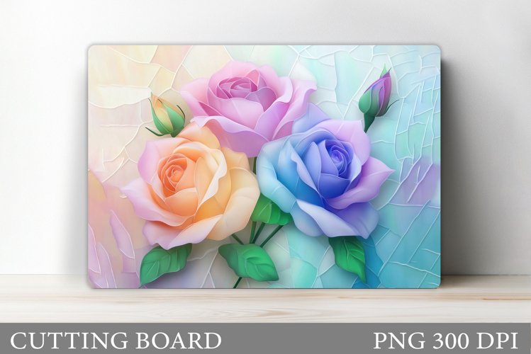 Roses Cutting Board Design. Roses Sublimation example image 1