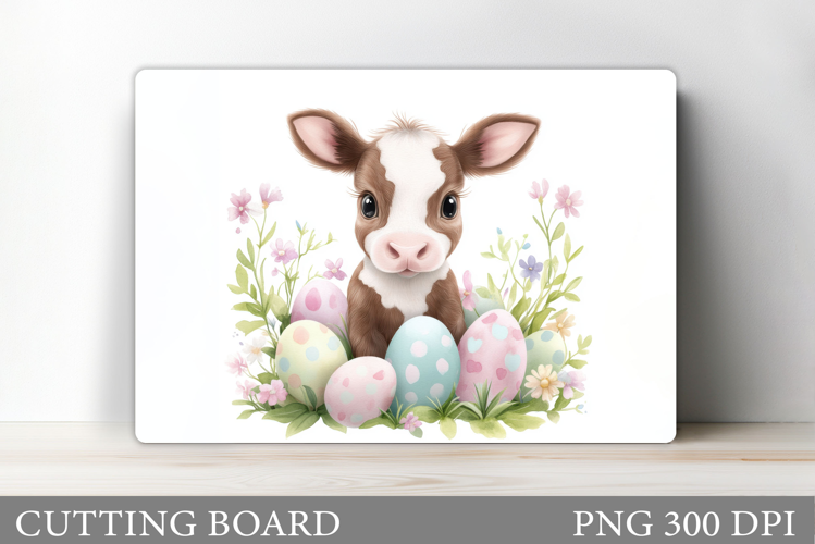 Easter Cow Cutting Board. Easter Cutting Board Sublimation