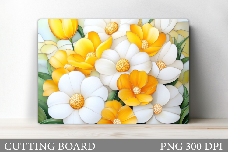 Floral Cutting Board Design. Flowers Cutting Board
