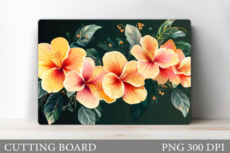 Flowers Cutting Board. Floral Cutting Board Design example image 1