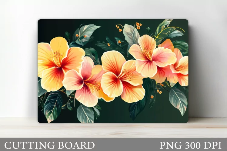 Flowers Cutting Board. Floral Cutting Board Design