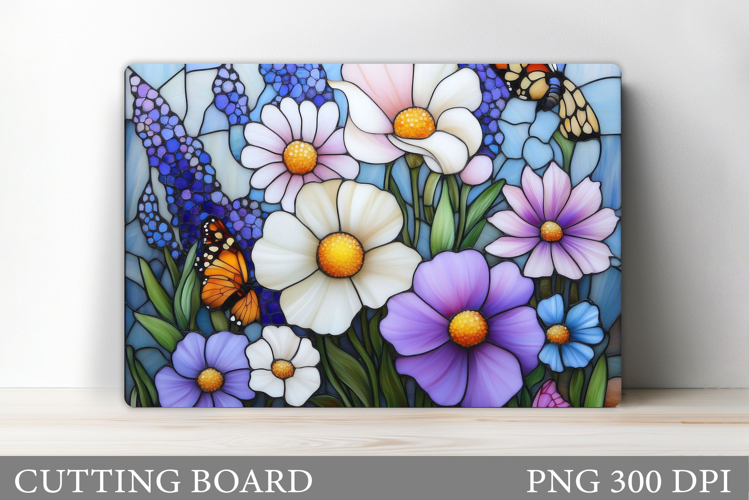 Flowers Cutting Board Sublimation. Wildflowers Cutting Board