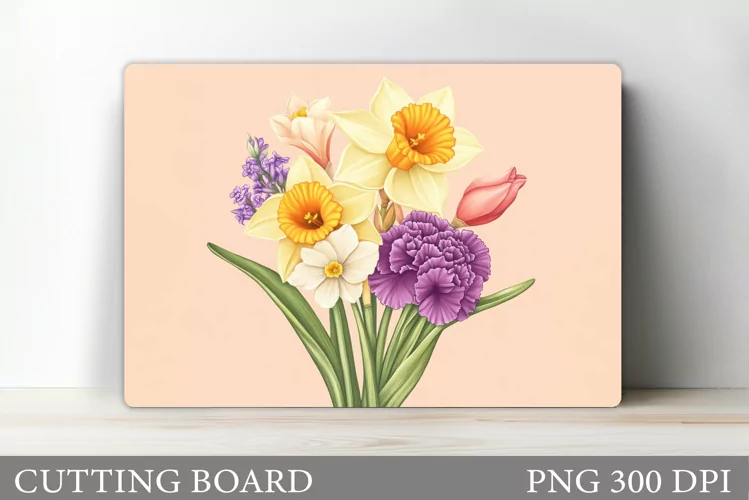 Flowers Cutting Board. Floral Cutting Board Sublimation