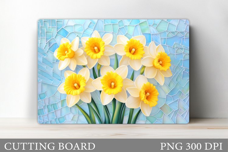 Daffodils Cutting Board. Floral Cutting Board Sublimation