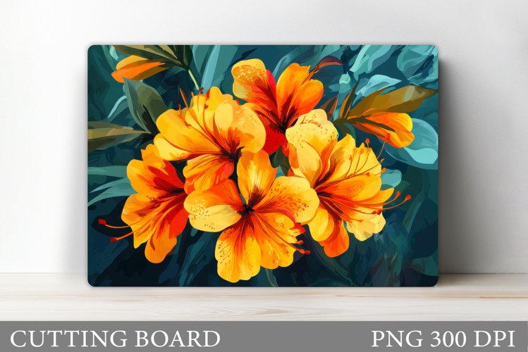 Flowers Cutting Board. Floral Cutting Board Design example image 1