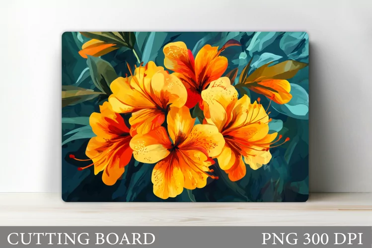 Flowers Cutting Board. Floral Cutting Board Design