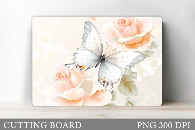 Butterfly Cutting Board. Flower Cutting Board Sublimation example image 1