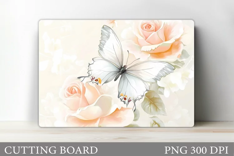 Butterfly Cutting Board. Flower Cutting Board Sublimation
