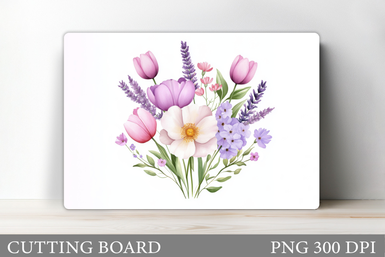 Flowers Cutting Board. Floral Cutting Board Sublimation
