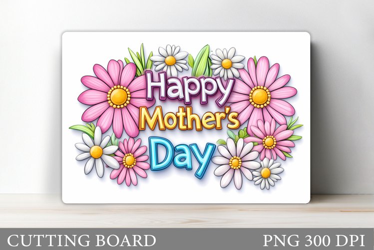 Mother's Day Cutting Board. Floral Cutting Board Sublimation example image 1