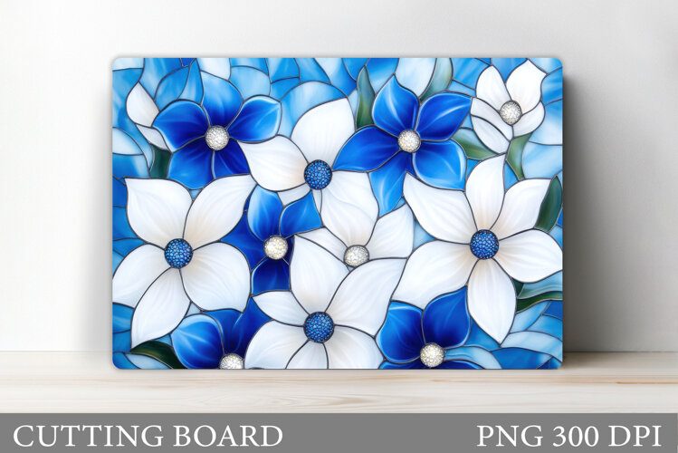 Floral Cutting Board Design. Flowers Cutting Board example image 1