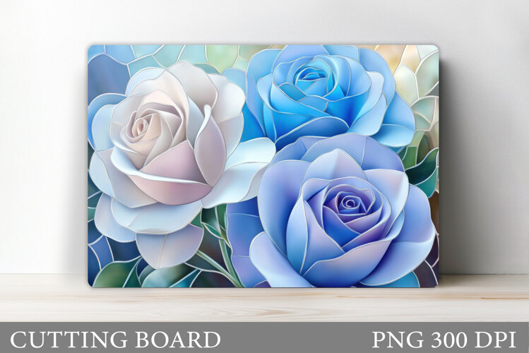 Roses Cutting Board Design. Flowers Cutting Board example image 1