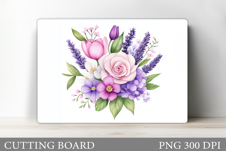 Floral Cutting Board Design. Flowers Cutting Board
