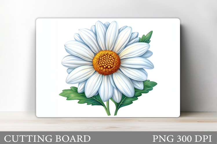 Daisy Flowers Cutting Board. Flowers Kitchen Cutting Design