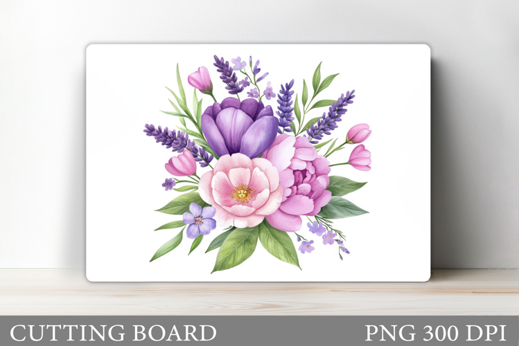 Floral Cutting Board Design. Flowers Cutting Board