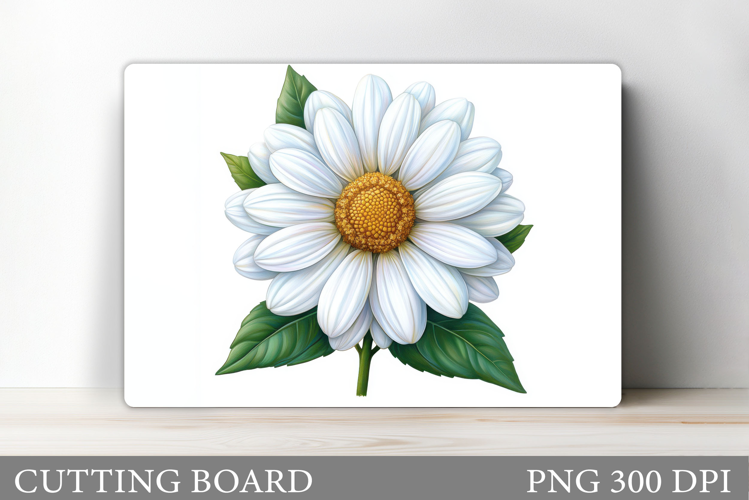 Daisy Flowers Cutting Board. Flowers Kitchen Cutting Design