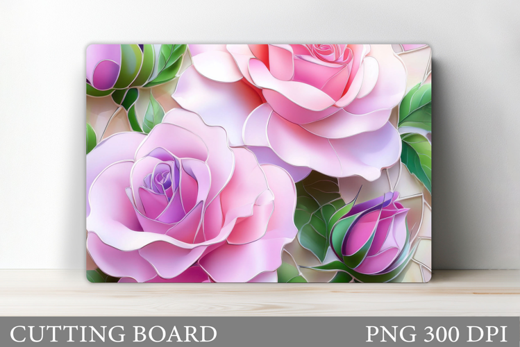 Roses Cutting Board Design. Flowers Cutting Board