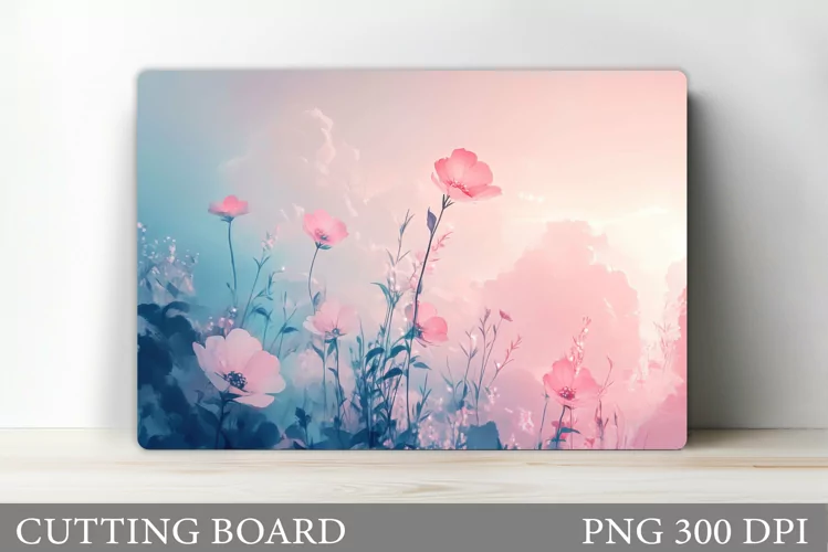 Flowers Cutting Board Design. Flowers Kitchen Cutting Board