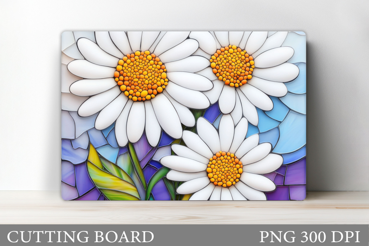 Daisy Flowers Cutting Board. Flowers Kitchen Cutting Board