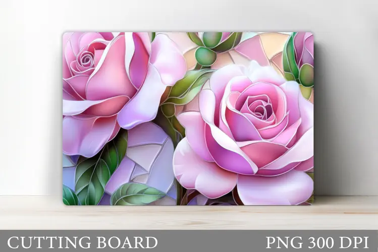 Roses Cutting Board Design. Roses Sublimation