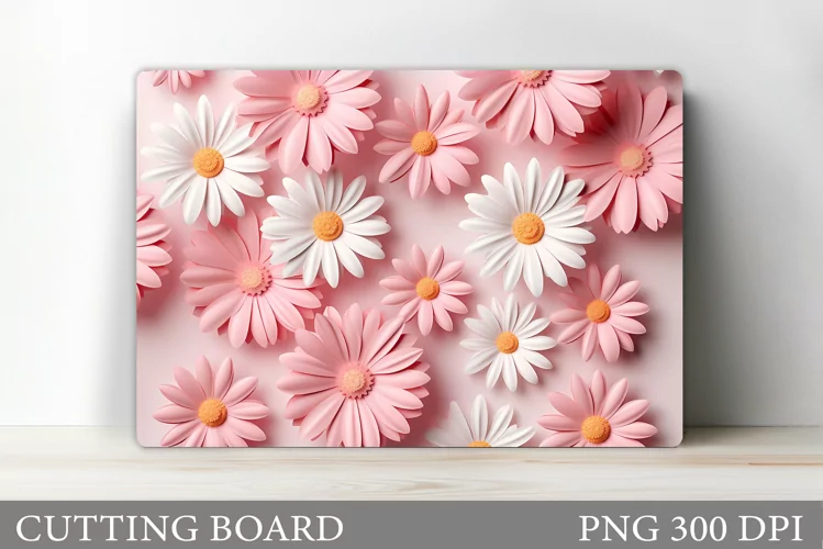 3D Flowers Cutting Board. Kitchen Cutting Board Sublimation