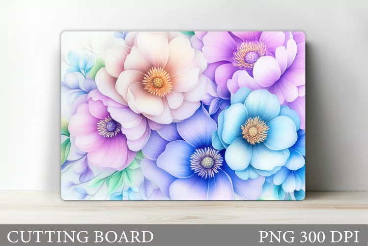 Flowers Cutting Board. Floral Cutting Board Sublimation