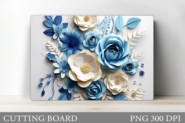 3D Flowers Cutting Board. Kitchen Cutting Board Sublimation