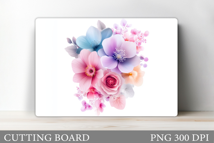 Flowers Cutting Board. Floral Cutting Board Sublimation