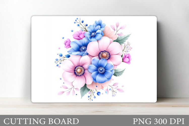 Flowers Cutting Board. Floral Cutting Board Sublimation example image 1