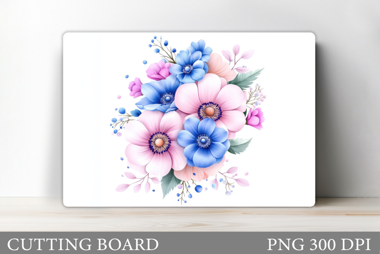 Flowers Cutting Board. Floral Cutting Board Sublimation