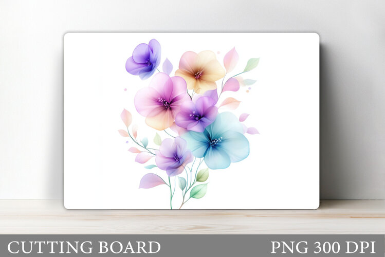 Flowers Cutting Board. Floral Cutting Board Sublimation example image 1