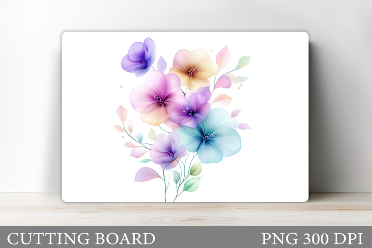 Flowers Cutting Board. Floral Cutting Board Sublimation
