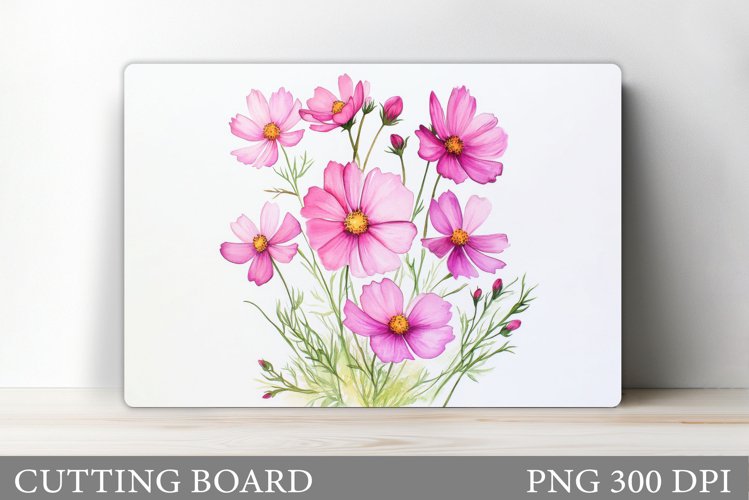 Wildflowers Cutting Board. Flowers Cutting Board Sublimation example image 1