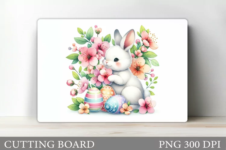 Easter Kitchen Cutting Board. Easter Bunny Cutting Board