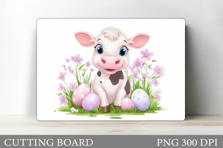 Easter Cow Cutting Board. Easter Cutting Board Design
