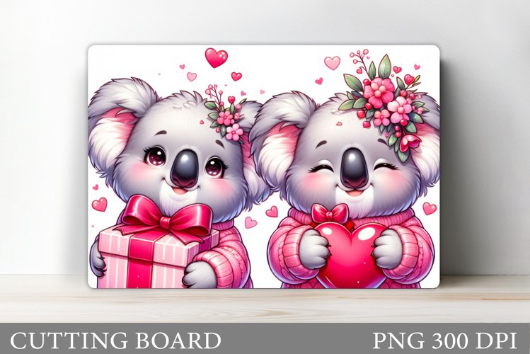 Valentines Koala Cutting Board. Valentines Cutting Board