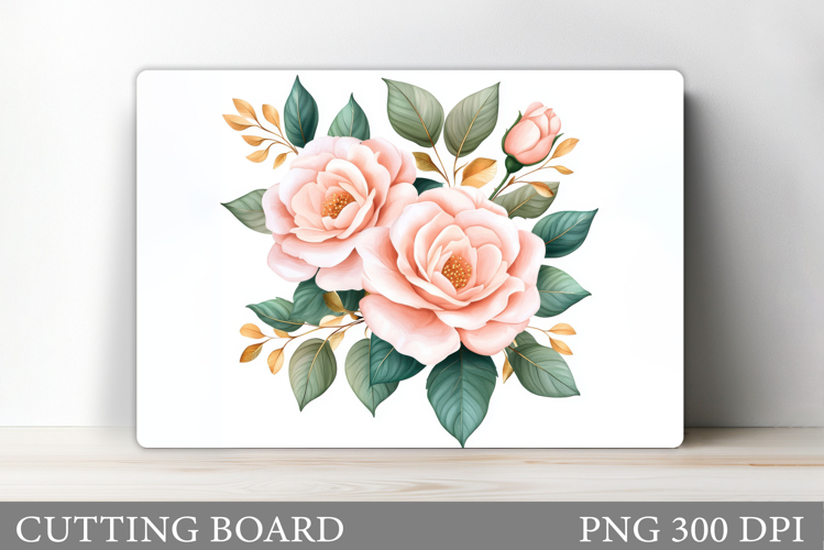 Roses Cutting Board. Flowers Cutting Board Sublimation