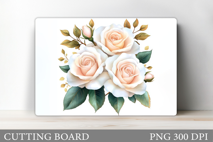 Roses Cutting Board. Flowers Cutting Board Sublimation