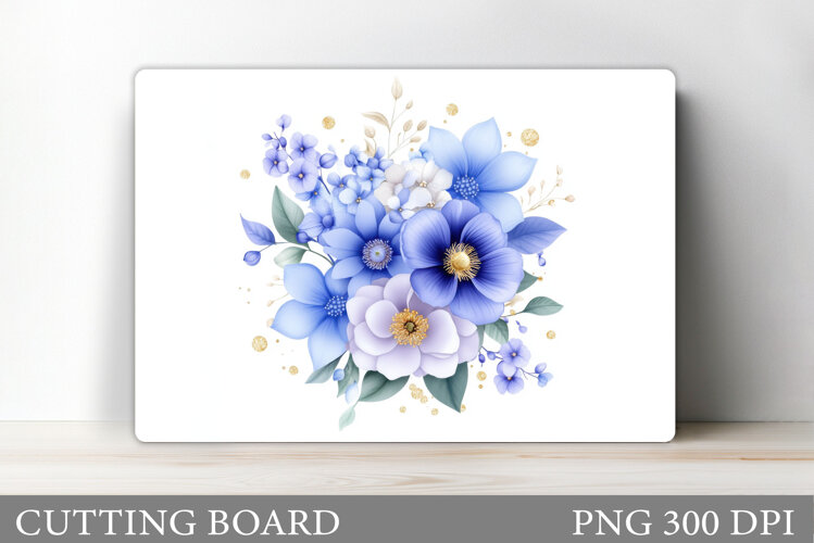 Flowers Cutting Board Sublimation. Wildflowers Cutting Board example image 1