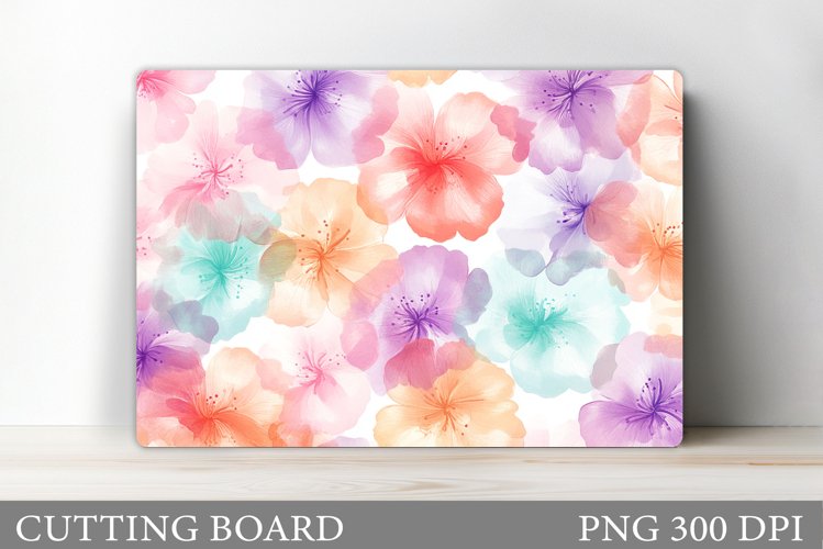 Flowers Cutting Board. Floral Cutting Board Sublimation example image 1