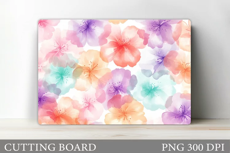 Flowers Cutting Board. Floral Cutting Board Sublimation