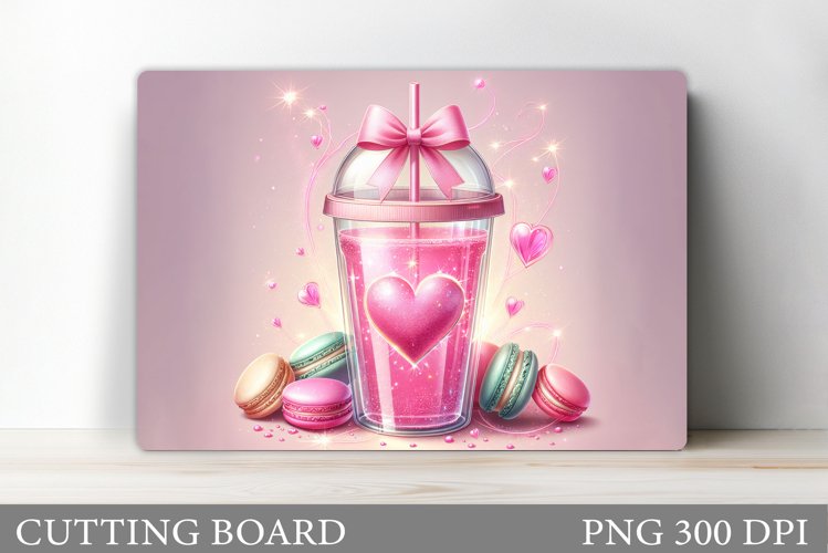 Valentines Drink Cutting Board. Cutting Board Sublimation example image 1