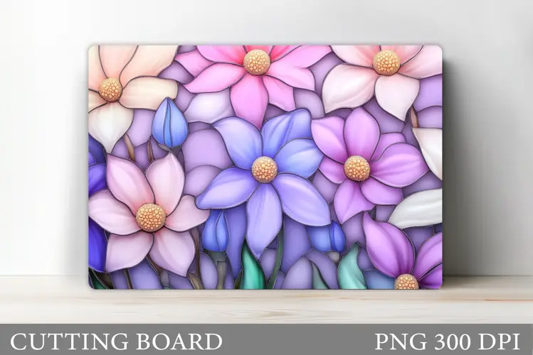 Flowers Cutting Board Sublimation. Wildflowers Cutting Board